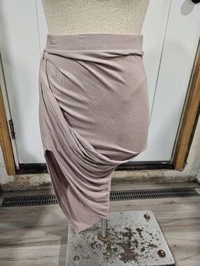 Dusty Rose Asymetrical Drapery Charlotte Russe Skirt